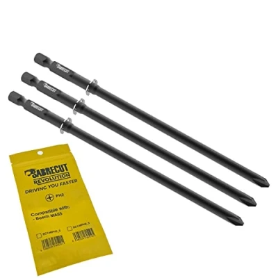 Afbeelding van 3 x SabreCut SC146PH2_3 146mm PH2 Compatibel met Bosch MA55 MA 55 2608522068 Autofeed Gebundelde gipsplaten Schroevendraaier Gun Bit Single Ended Phillips No.2 Heavy Duty