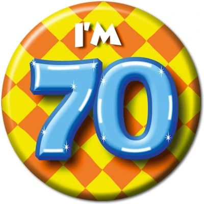 Afbeelding van Paper Dreams Button 70 jaar 55mm