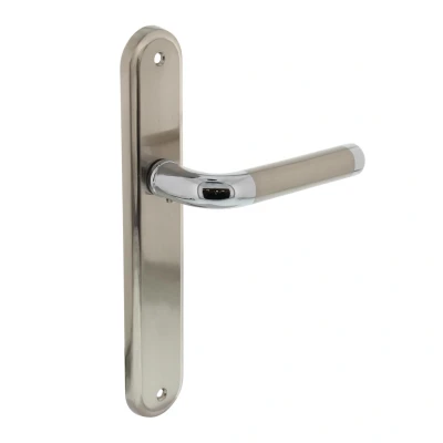 Afbeelding van Intersteel Deurkruk Agatha op blind langschild chroom/nikkel mat