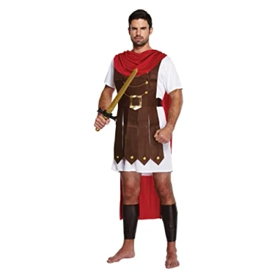 Afbeelding van HENBRANDT Volwassen mannen Romeinse algemene verkleedkostuum Spartaanse vechter gladiator centurion cosplay historische verkleedoutfit één maat heren