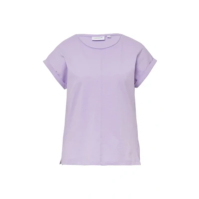 Afbeelding van comma casual identity Tshirt basic, Dames, Maat: 40, Flieder