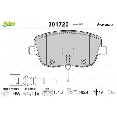 Afbeelding van Valeo Remblokset 301720