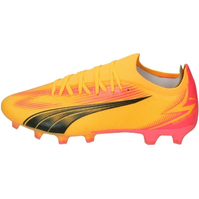 Afbeelding van Puma Ultra Match FG/AG Voetbalschoenen met kunststof noppen, Heren, Maat: 40.5, Sun stream/black/sunset glow Kunststof/ textiel