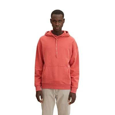 Afbeelding van TOM TAILOR Denim Uomini Relaxed hoodie met backprint 1032770, 10418 Smoky Red, L