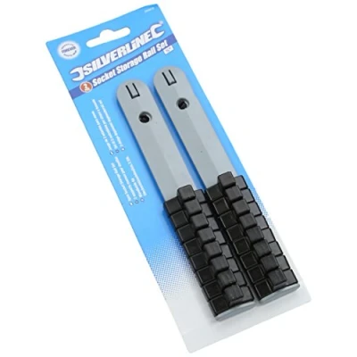 Afbeelding van Silverline 2 delige dophouderrail set 3/8&quot;