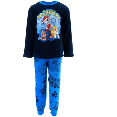 Afbeelding van PAW Patrol Pyjama Coral Fleece Navy/Blauw Maat 104