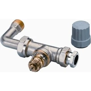 Afbeelding van Danfoss thermostatische afsluiter+bocht/knelset RA FNE 1/2&quot; recht