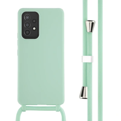 Afbeelding van Samsung Galaxy A53 Hoesje Siliconen en TPU (zacht) iMoshion Softcase/Koordhoesje/Backcover Mintgroen Telefoonhoesje