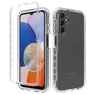 Afbeelding van XINNI Hoesje voor Samsung Galaxy A15, 360 graden schokbestendige beschermende allround bescherming met ingebouwde schermbeschermer, robuuste bumper buitenhoes, kristal