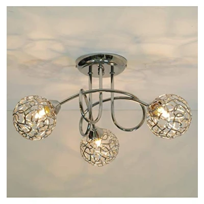 Afbeelding van KOSILUM Plafondlamp design 3 ballen afhyse warm wit licht verlichting woonkamer slaapkamer keuken hal x 25 W G9 IP20