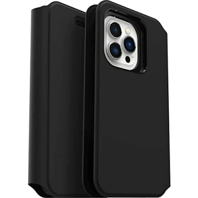 Afbeelding van Apple iPhone 13 Pro Hoesje Kunstleder OtterBox Bookcase Zwart Telefoonhoesje Shockproof/Valbescherming