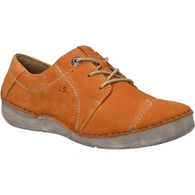 Afbeelding van Josef Seibel Fergey 20 Sportieve veterschoenen, Dames, Maat: 40, Papaya Leer