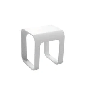 Afbeelding van Solid S badkamerkrukje surface 35 x 32 38 cm wit mat 1208843152