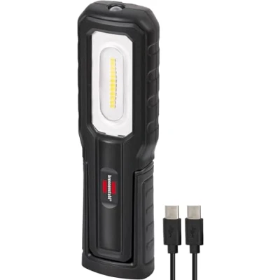 Afbeelding van Brennenstuhl LED oplaadbare handlamp HL 701 A/LED werklamp voor buiten IP54 (700+100lm, inclusief USB C oplaadkabel, tot 10 uur lichtduur, zaklamp met magneten en haak)