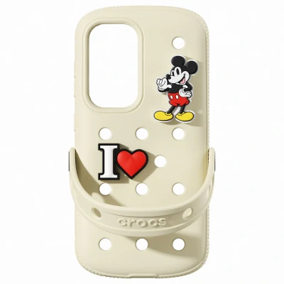 Afbeelding van Samsung Galaxy S25+ Hoesje Crocs Case Wit