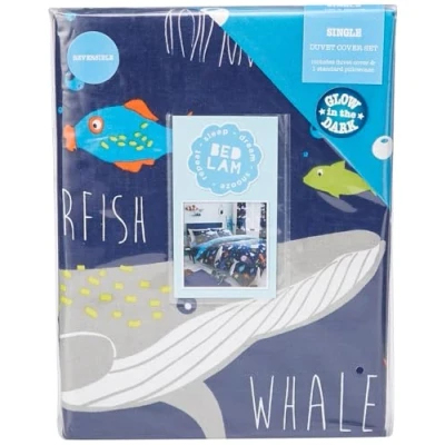 Afbeelding van Bedlam Sea Life beddengoedset, licht in het donker, meerkleurig, eenpersoonsbed