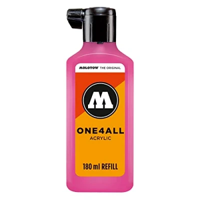 Afbeelding van Molotow ONE4ALL™ 180ml Fluoriserend Roze navul Inkt op acrylbasis