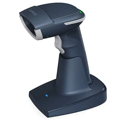 Afbeelding van Inateck BCST 54 Draadloze barcodescanner, Bluetooth 5.0, 2,4 GHz, intelligent station, beeldschermscannen, blauw