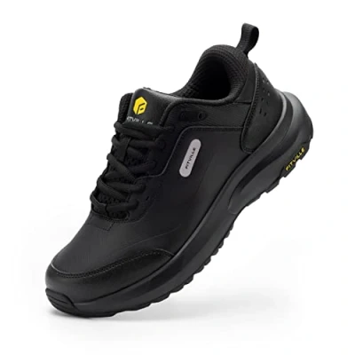 Afbeelding van Fitville Extra Brede Wandelschoenen Heren Lichtgewicht Trekkingschoenen Waterdichte Buitenschoenen Hacking Schoenen Zwart 47 EU breed