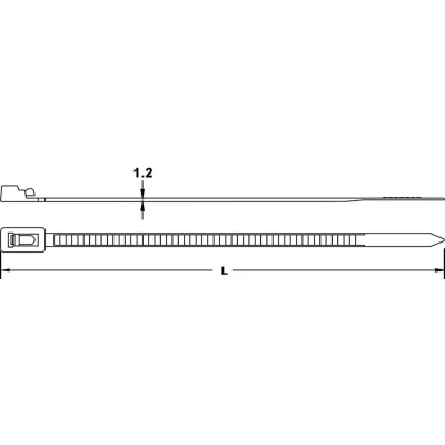Afbeelding van TRU COMPONENTS 1592881 TC HVCR200BK203 Kabelbinder 200 mm 7.60 Zwart Hersluitbaar 100 stuk(s)