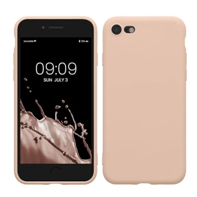 Afbeelding van kwmobile telefoonhoesje geschikt voor Apple iPhone SE (2022) / (2020) 8 7 Hoesje smartphone Precisie camera uitsnede In kokosmelk