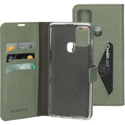 Afbeelding van Mobiparts Classic Wallet Case Samsung Galaxy A21s (2020) Stone Green