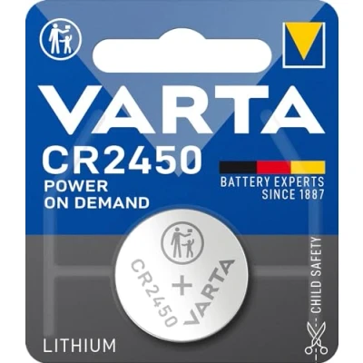 Afbeelding van VARTA Batterijen Knoopcellen CR2450, verpakking van 10, Power on Demand, Lithium, 3V, kindveilige verpakking, voor Smart Home apparaten, autosleutels en andere toepassingen [Exclusief bij Amazon]