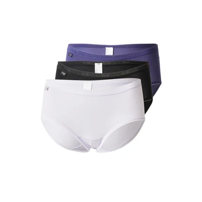 Afbeelding van Sloggi 3P Basic Plus Midi Colored Zwart/Blauw katoen 38 Dames