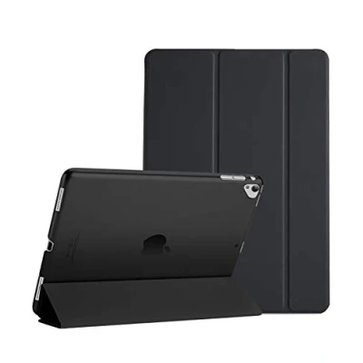 Afbeelding van ProCase iPad Pro 12,9 inch 2017/2015 hoes cover (oud model, 1e en 2e generatie), ultradunne lichte stand beschermhoes shell met doorzichtige matte achterkant zwart
