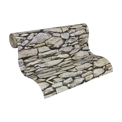 Afbeelding van LEISTEEN BEHANG Industrieel Beige Grijs Zwart A.S. Création Il Decoro