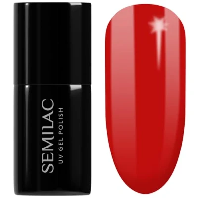 Afbeelding van Semilac Hybride UV Nagellak Rode Tint 063 Legendary Red 7 ml Langdurige en Efficiënte Lak Perfect voor thuis Professionele Manicure Pedicure