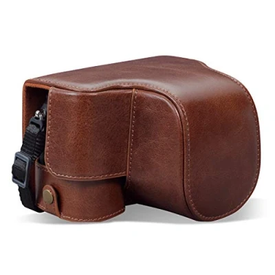 Afbeelding van MegaGear MG1953 ooit klaar echt lederen camera geval compatibel met Sony Alpha 7C bruin