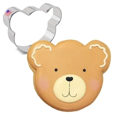 Afbeelding van Ann Clark Cookie Cutters Beergezicht Koekjesvorm, 8,9 cm