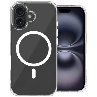 Afbeelding van Apple iPhone 16 Plus MagSafe Hoesje Siliconen en TPU (zacht) imoshion Backcover/Softcase Transparant Telefoonhoesje