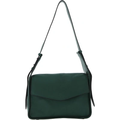 Afbeelding van FREDsBRUDER Leren Schoudertas FB Satchel Emerald Donkergroen