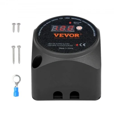 Afbeelding van VEVOR Dual Battery Isolator Kit, 12V 140Amp, Handmatige en Auto Modes VSR Spanningsgevoelig Relais met LCD scherm, Smart Batterij voor ATV UTV RV Camper Off Road Voertuig Caravan Truck Boot