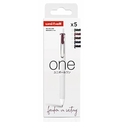 Afbeelding van Uni ball Rollerball Gelinkt One 0,7 mm Case 5 kleuren Organic