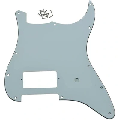 Afbeelding van Dopro 11 Hole ST Strat Een Humbucker Gitaar Pickguard Scratch Plate Past Fender Delonge Wit 3 Ply