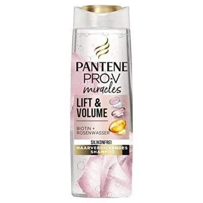 Afbeelding van Pantene Pro V Miracles Lift &amp; volume siliconenvrije shampoo (250 ml), haarverzorging voor fijn haar, met biotine en rozenwater, pompdispenser, onmiddellijke volheid zichtbaar