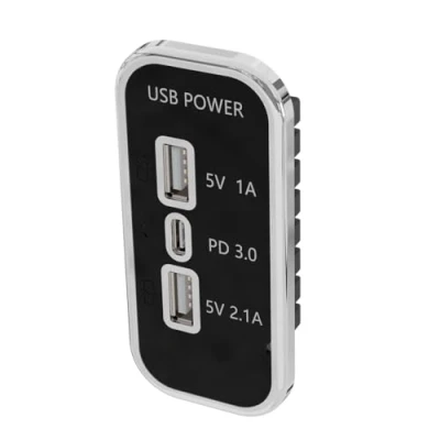 Afbeelding van 3 x 12 V USB bus, V, auto dual type C stopcontact voor thuis