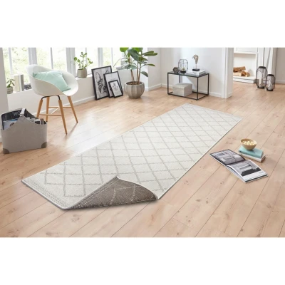 Afbeelding van Dubbelzijdige Loper Corsica Crème 80x350cm Meerkleurig Modern Vloerkleed 123vloerkleed.nl