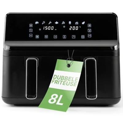 Afbeelding van Clatronic FR 3804 H Doppel Heißluft Fritteuse Schwarz Airfryer 2700 W Zwart