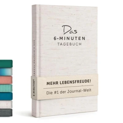 Afbeelding van UrBestSelf The 6 Minute Journal — Een boek dat je leven verandert for More Mindfulness, Success and Joy of Life Mix van feiten, praktijk en notitieboek