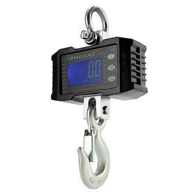 Afbeelding van QWORK® Digitale Hangweegschaal 1000 kg, Aluminium Kraanweegschaal, Voor Wharf Wegen, Staal Grondstoffen, Vissen