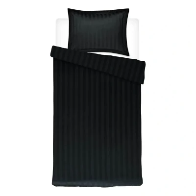 Afbeelding van Dekbedovertrek Papillon Uni Zwart Satijn 140 x 200 / 220 cm 1 Persoons