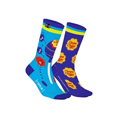 Afbeelding van Capslab X1 paar Chaussettes Bleu Chupa Chups sokken, Meerkleurig, 39/42, uniseks, volwassenen, 39 42 EU