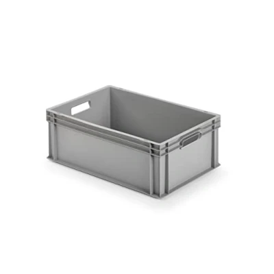 Afbeelding van ALUTEC Gesloten kunststof bak (inhoud 45 liter, buitenafmetingen (BxLxH) 600 x 400 220 mm, stapelbaar, voedselveilig, koude en hittebestendig van 40C tot +80C, opslagcontainer) 75020
