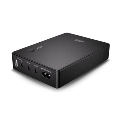 Afbeelding van Shanqiu USV Mini UPS ononderbroken stroomvoorziening voor router, modem, camera met ingang AC uitgang, USB 5V DC 9V 12V 2A (37Wh)