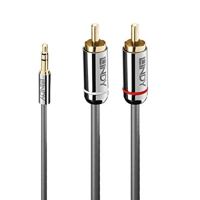 Afbeelding van Lindy 35335 audio kabel 3 m 3.5mm 2 x RCA Antraciet