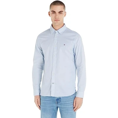 Afbeelding van Tommy Hilfiger CORE FLEX Oxford Overhemd, Heren, Maat: XL, Calm blue